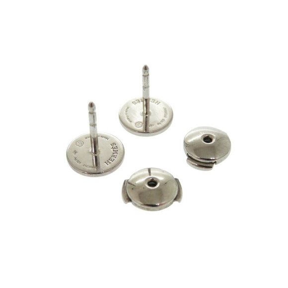 HERMES Silver Earrings - Picture 5 of 5